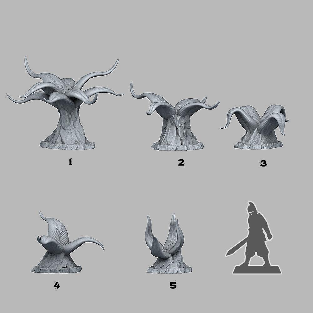 3D Printed Fantastic Plants and Rocks Elegant Poisonous Plants 28mm - 32mm D&D Wargaming - 3D Printing Boss