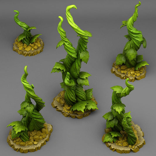 3D Printed Fantastic Plants and Rocks Jack's Beanstalk Version 2 28mm - 32mm D&D Wargaming - 3D Printing Boss