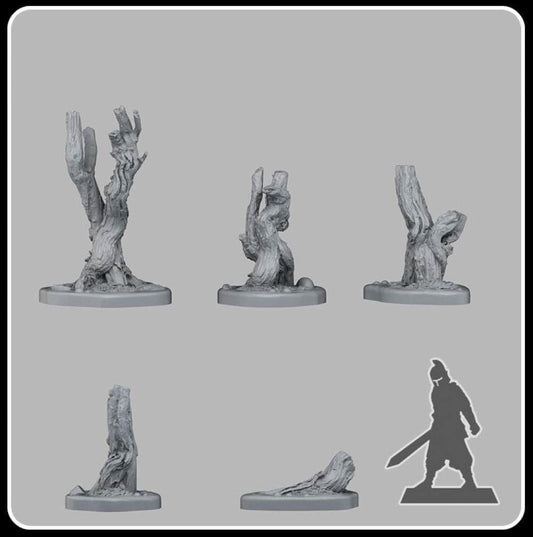 3D Printed Fantastic Plants and Rocks Marshy Dead Trees 28mm - 32mm D&D Wargaming - 3D Printing Boss