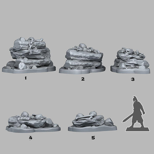 3D Printed Fantastic Plants and Rocks Pirates Stones 28mm - 32mm D&D Wargaming - 3D Printing Boss