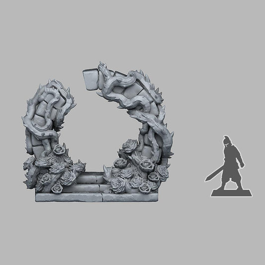 3D Printed Fantastic Plants and Rocks Rose Portal 28mm - 32mm D&D Wargaming - 3D Printing Boss