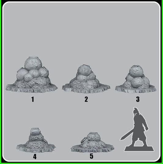 3D Printed Fantastic Plants and Rocks Sci Fi Plants 28mm - 32mm D&D Wargaming - 3D Printing Boss