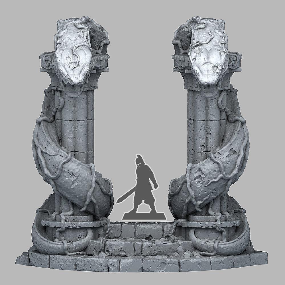 3D Printed Fantastic Plants and Rocks Snake God Portal 28mm - 32mm D&D Wargaming - 3D Printing Boss