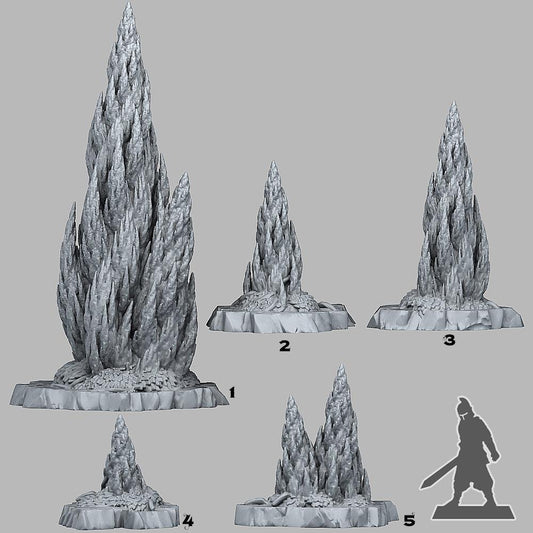 3D Printed Fantastic Plants and Rocks Spiraling Pine 28mm - 32mm D&D Wargaming - 3D Printing Boss
