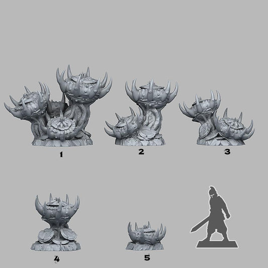 3D Printed Fantastic Plants and Rocks Underdark Flowers 28mm - 32mm D&D Wargaming - 3D Printing Boss