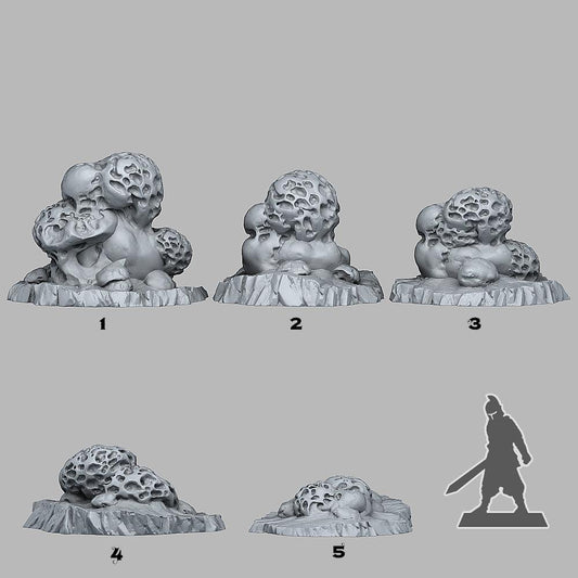 3D Printed Fantastic Plants and Rocks Wormhole Mushrooms 28mm - 32mm D&D Wargaming - 3D Printing Boss