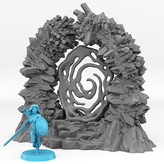 3D Printed Fantastic Portals and Effects Crystal Portal 28mm - 32mm D&D Wargaming - 3D Printing Boss