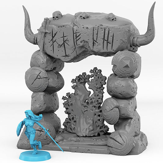 3D Printed Fantastic Portals and Effects Northmen Portal 28mm - 32mm D&D Wargaming - 3D Printing Boss