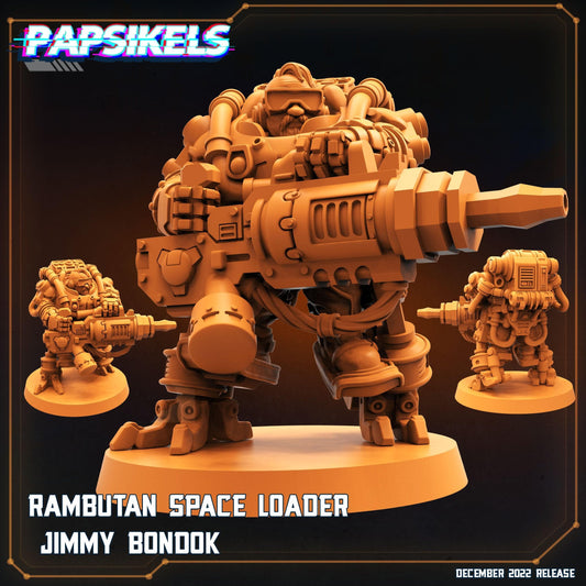 3D Printed Papsikels Cyberpunk Rambutan Space Loader Set - 28mm 32mm - 3D Printing Boss