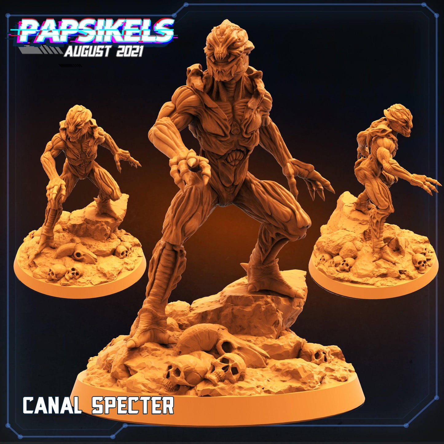 3D Printed Papsikels Cyberpunk Sci-Fi Canal Specter - 28mm 32mm - 3D Printing Boss