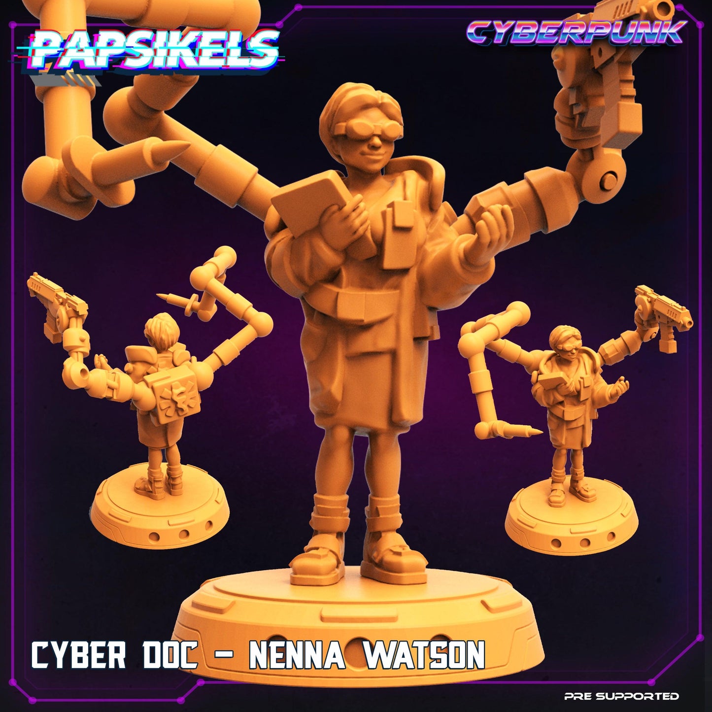 3D Printed Papsikels Cyberpunk Sci-Fi Cyber Doc Nenna Watson - 28mm 32mm - 3D Printing Boss