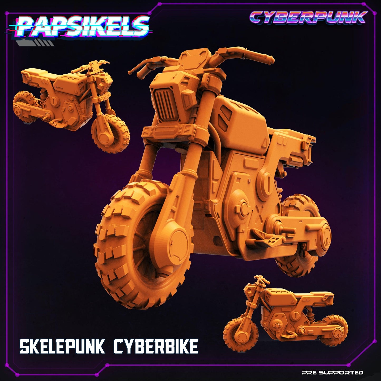 3D Printed Papsikels Cyberpunk Sci-Fi Cyber Skelerider Arturito - 28mm 32mm - 3D Printing Boss