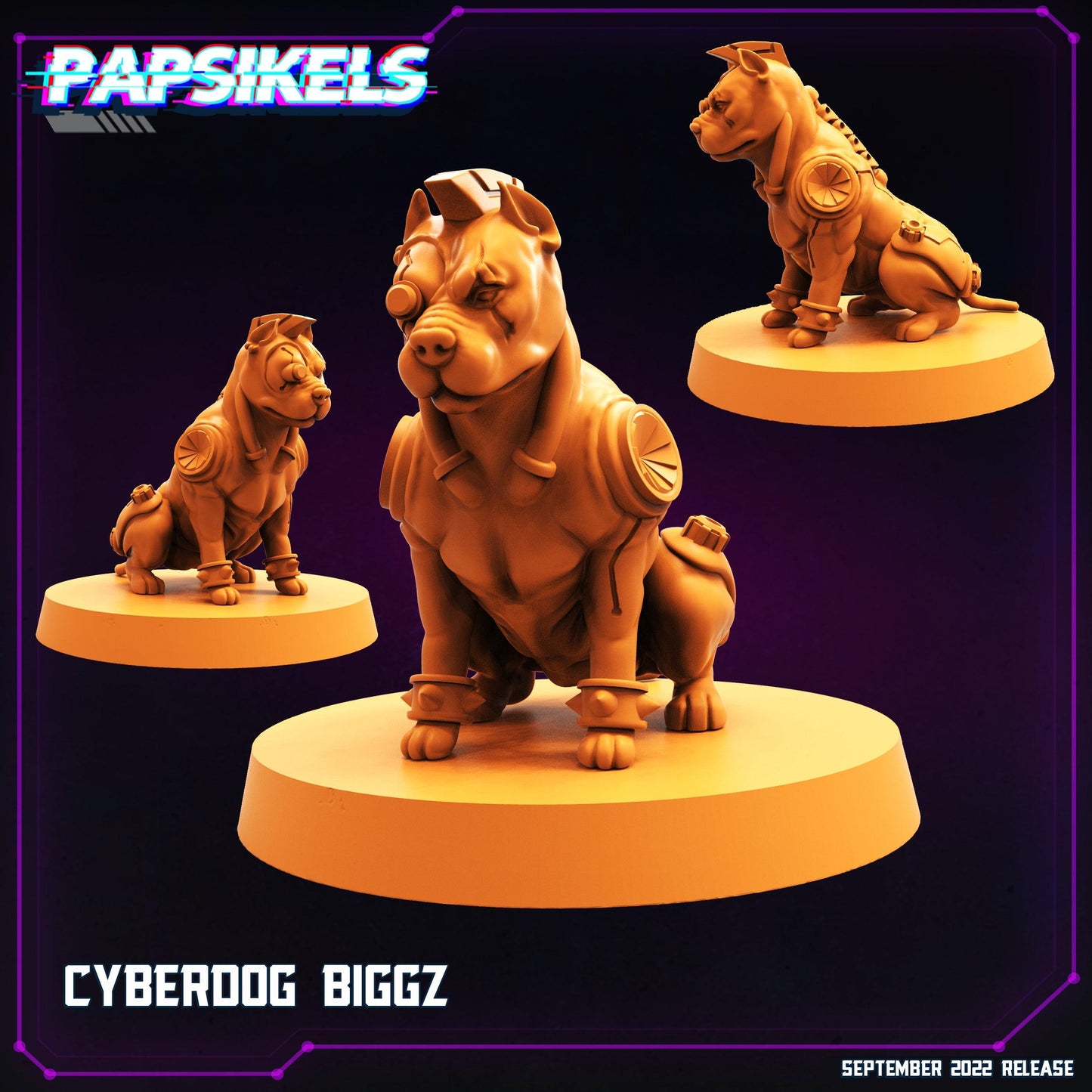3D Printed Papsikels Cyberpunk Sci-Fi Cyberdog Biggz - 28mm 32mm - 3D Printing Boss