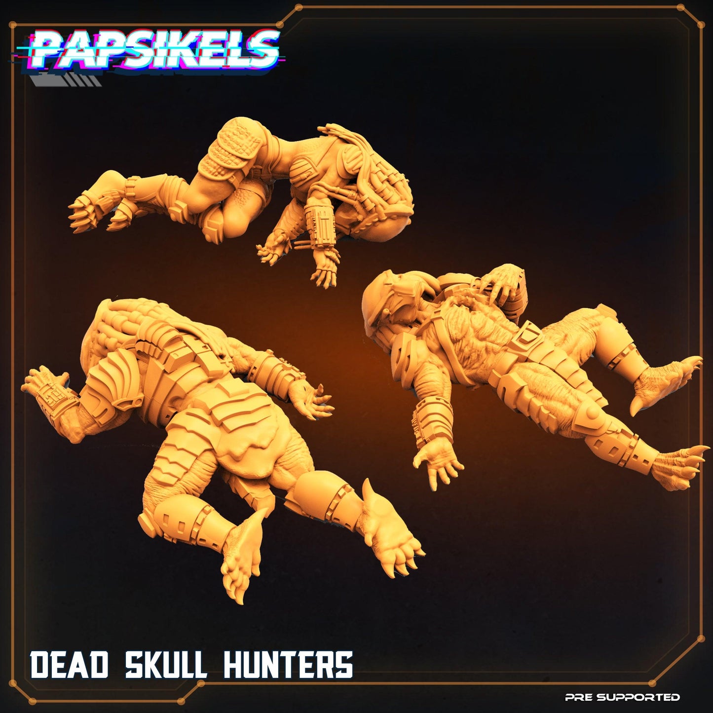 3D Printed Papsikels Cyberpunk Sci-Fi Dead Skull Hunter Set - 28mm 32mm - 3D Printing Boss