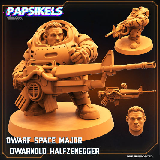 3D Printed Papsikels Cyberpunk Sci-Fi Dwarf Space Colonist Marines Set - 28mm 32mm - 3D Printing Boss