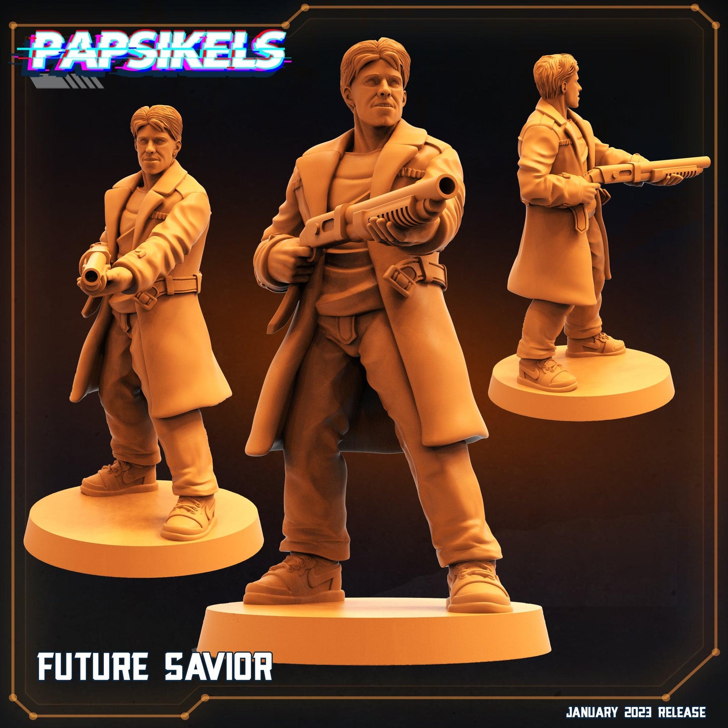 3D Printed Papsikels Cyberpunk Sci-Fi Future Savior 28mm 32mm - 3D Printing Boss