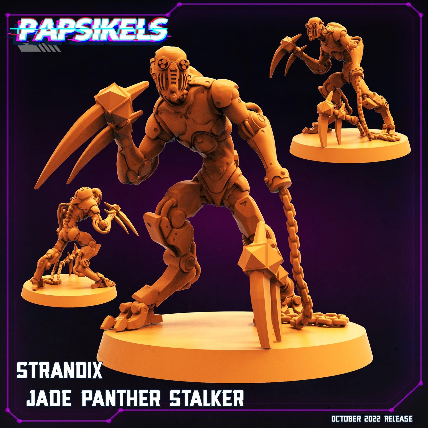 3D Printed Papsikels Cyberpunk Sci-Fi Jade Panther Stalker Set - 28mm 32mm - 3D Printing Boss
