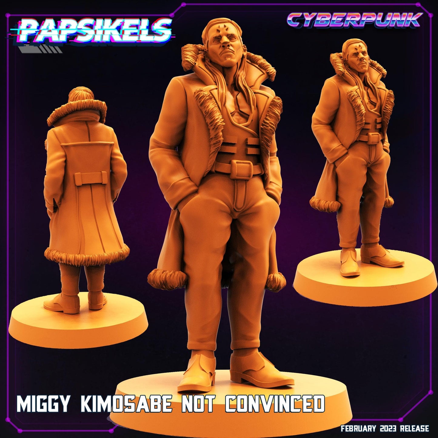 3D Printed Papsikels Cyberpunk Sci-Fi Miggy Kimosabe Not Convinced - 28mm 32mm - 3D Printing Boss