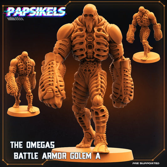 3D Printed Papsikels Cyberpunk Sci-Fi Omega Battle Armor Golem Set - 28mm 32mm - 3D Printing Boss
