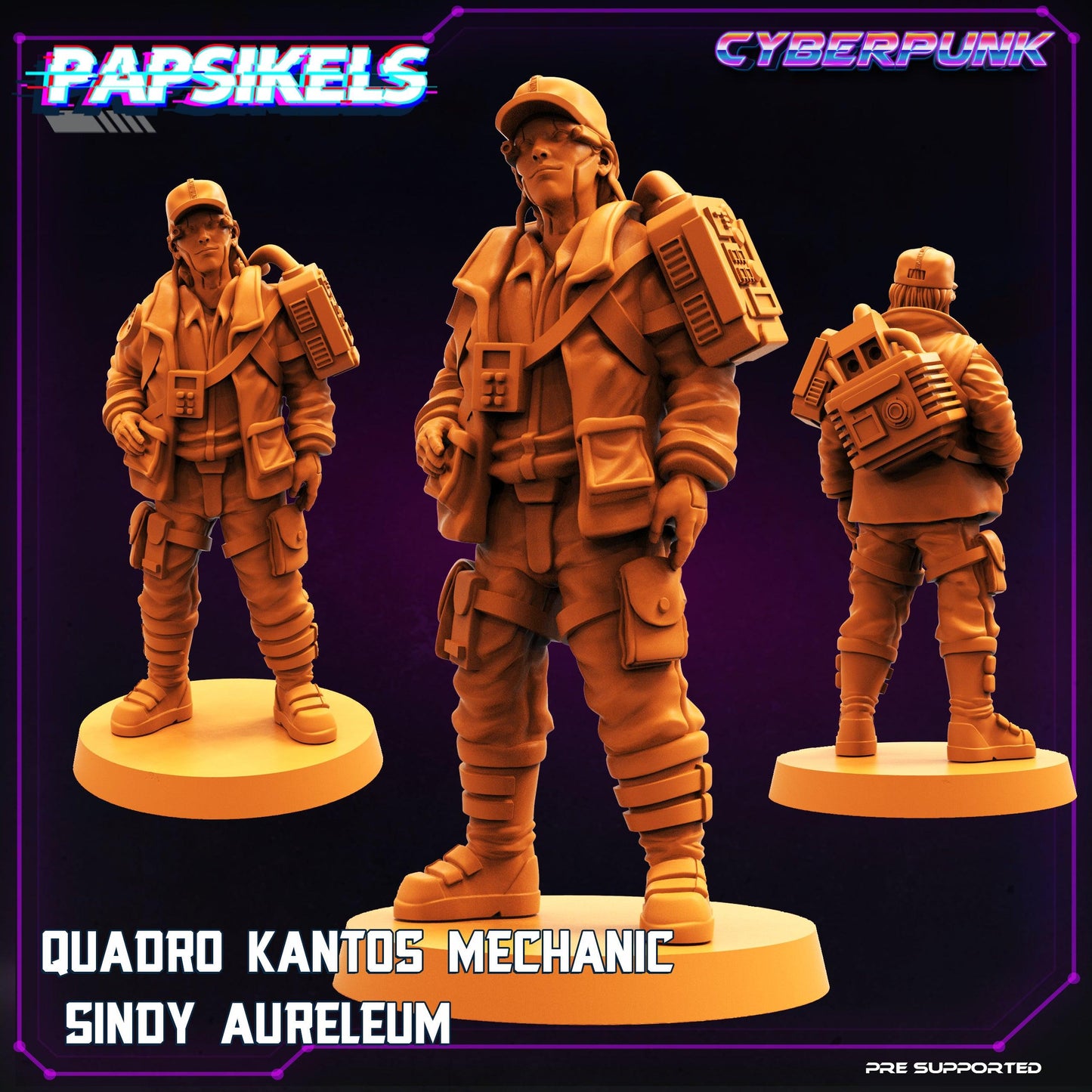 3D Printed Papsikels Cyberpunk Sci-Fi Quadro Kantos Set - 28mm 32mm - 3D Printing Boss