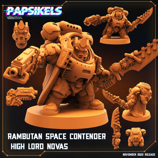 3D Printed Papsikels Cyberpunk Sci-Fi Rambutan Space Contender Set - 28mm 32mm - 3D Printing Boss