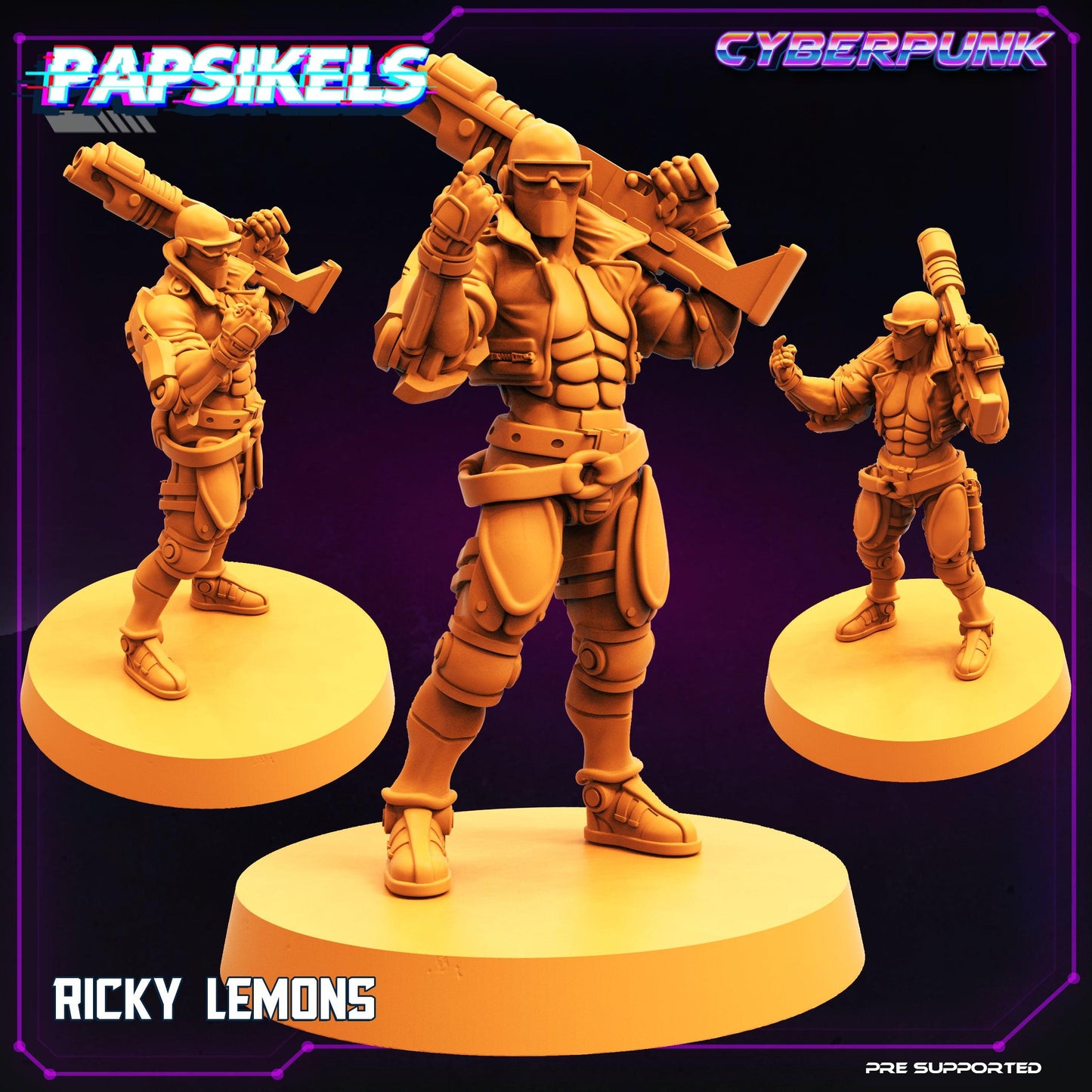 3D Printed Papsikels Cyberpunk Sci-Fi Ricky Lemons - 28mm 32mm - 3D Printing Boss