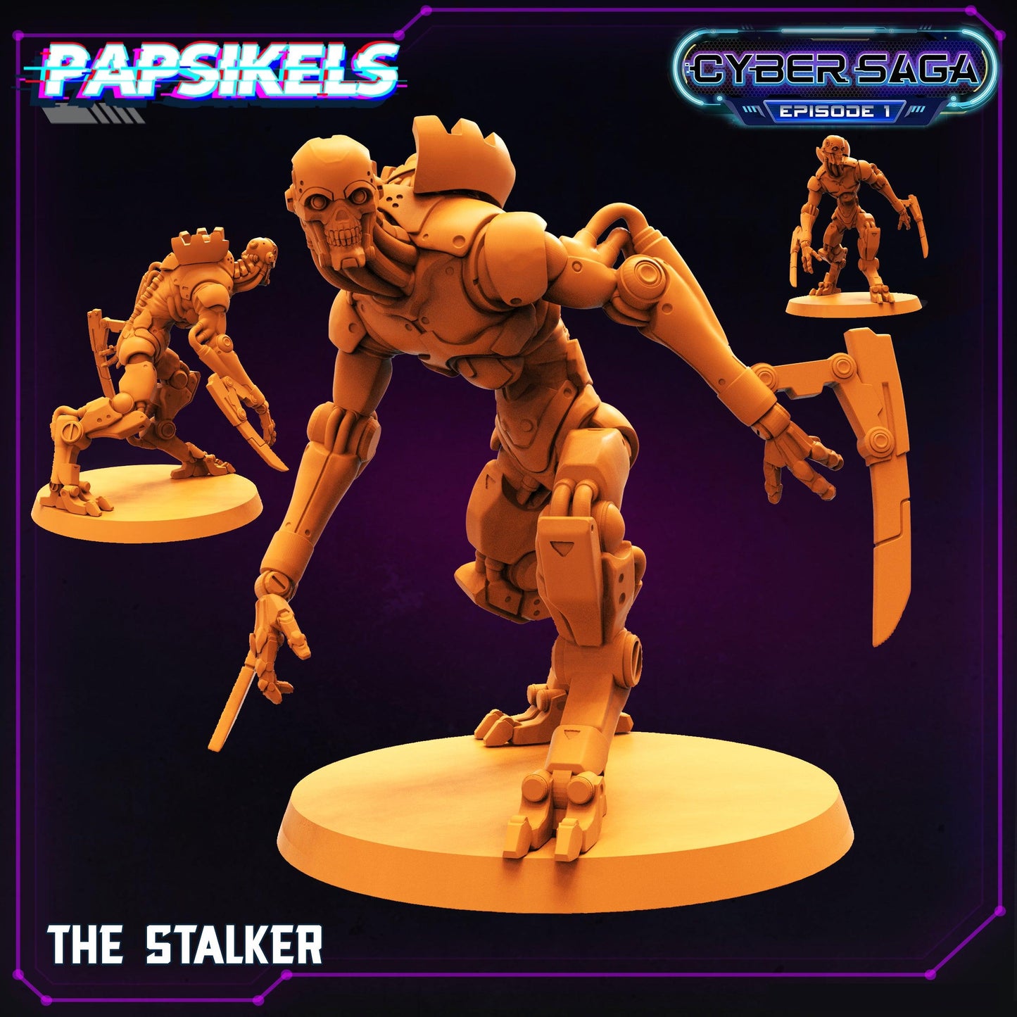 3D Printed Papsikels Cyberpunk Sci-Fi The Stalker Cyber Saga - 28mm 32mm - 3D Printing Boss