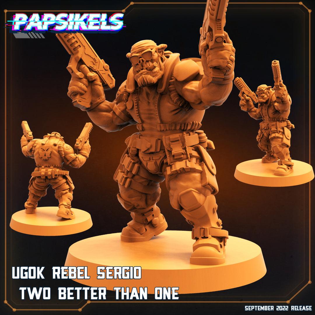 3D Printed Papsikels Cyberpunk Sci-Fi Ugok Rebel Sergio Two Better Than One - 28mm 32mm - 3D Printing Boss