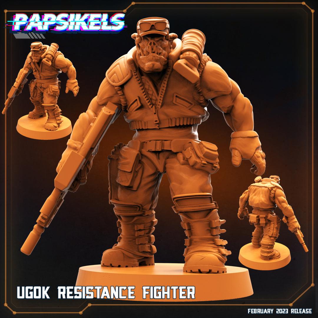 3D Printed Papsikels Cyberpunk Sci-Fi - Ugok Resistance Fighter - 28mm 32mm - 3D Printing Boss