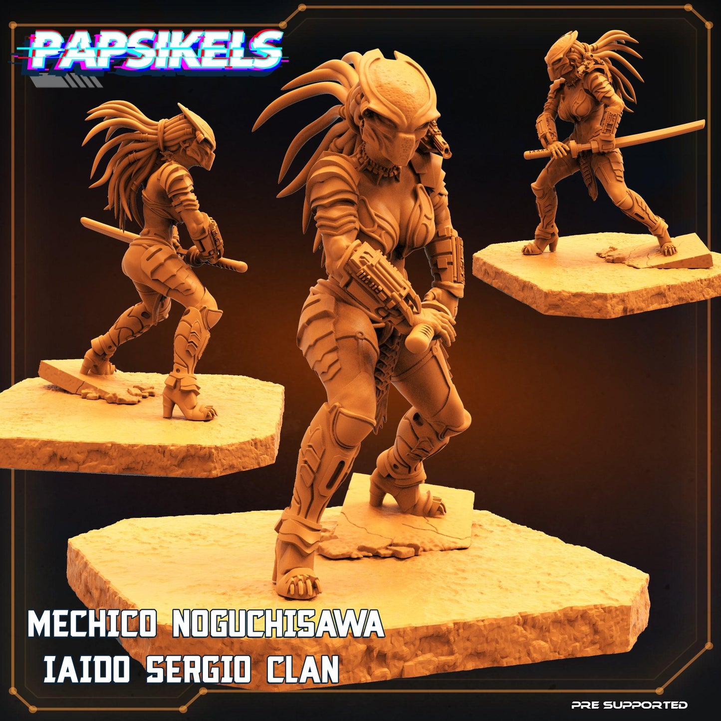 3D Printed Papsikels Sci-Fi Mechico Noguchisawa Iaido Sergio Clan - 28mm 32mm - 3D Printing Boss