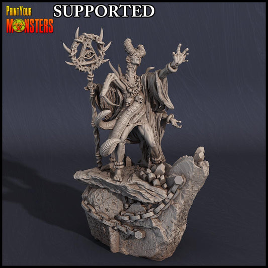3D Printed Print Your Monsters Chaos Sorcerer Chaos Creature Packer 28mm - 32mm D&D Wargaming - 3D Printing Boss
