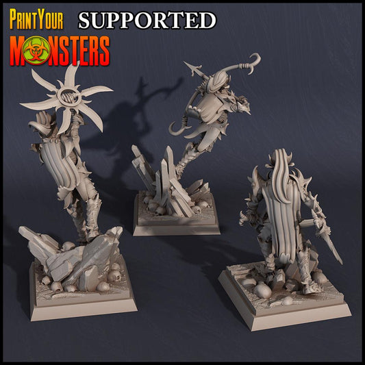 3D Printed Print Your Monsters Dark Elves Heroes Set 28mm - 32mm D&D Wargaming - 3D Printing Boss