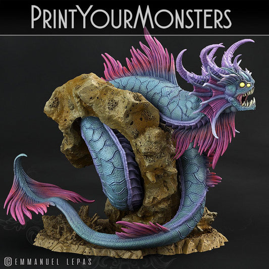 3D Printed Print Your Monsters Death Jester Eel Lurkers of the Deep 28mm - 32mm D&D Wargaming - 3D Printing Boss