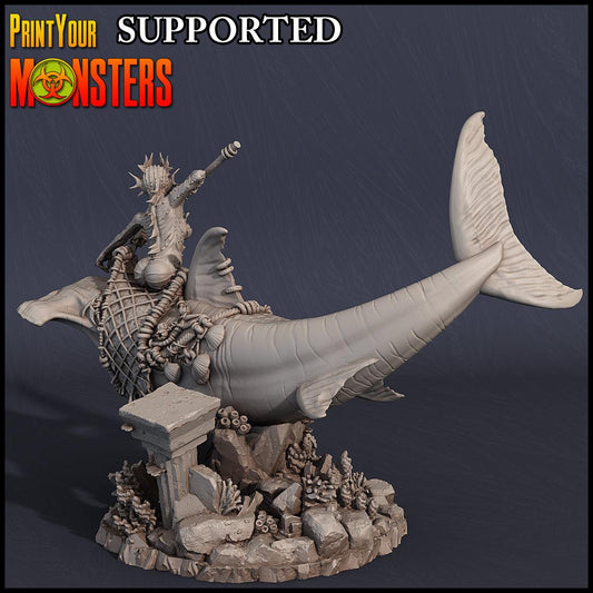 3D Printed Print Your Monsters Great Hammer Rider Dark Water Sanctum 28mm - 32mm D&D Wargaming - 3D Printing Boss