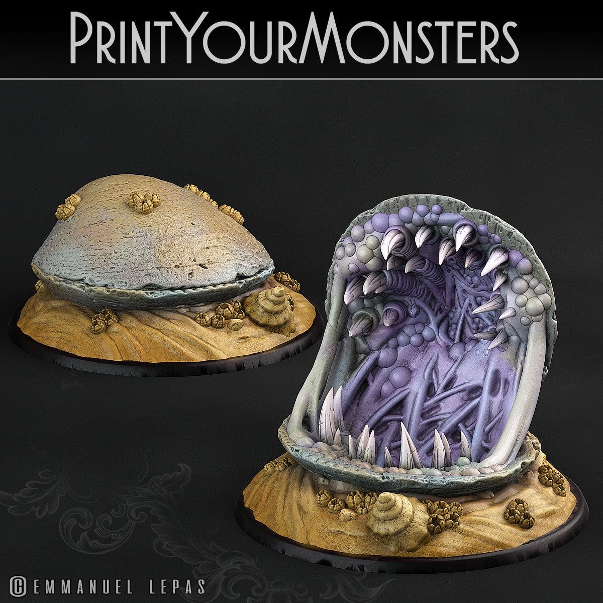 3D Printed Print Your Monsters Lurkers of the Deep Set 28mm - 32mm D&D Wargaming - 3D Printing Boss