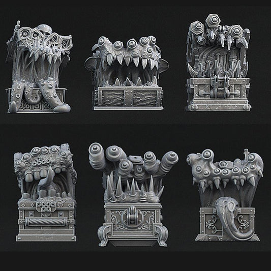 3D Printed Print Your Monsters Mimics Treasure Chests Set 28mm - 32mm D&D Wargaming - 3D Printing Boss