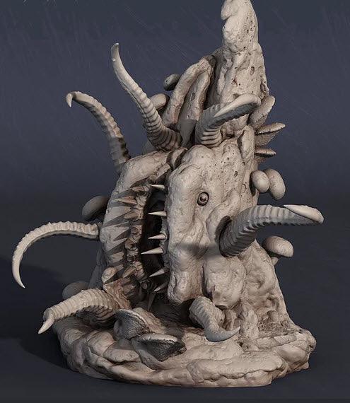 3D Printed Print Your Monsters Nightmare Grappler Fungi Nightmare Grotto Fungi 28mm - 32mm D&D Wargaming - 3D Printing Boss