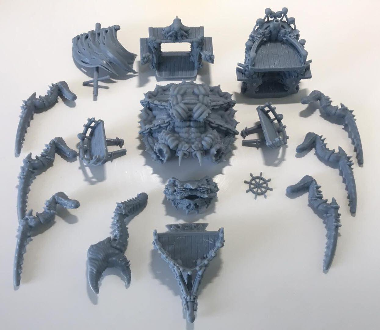 3D Printed Print Your Monsters Pirate Crab Ship 28mm - 32mm D&D Wargaming - 3D Printing Boss
