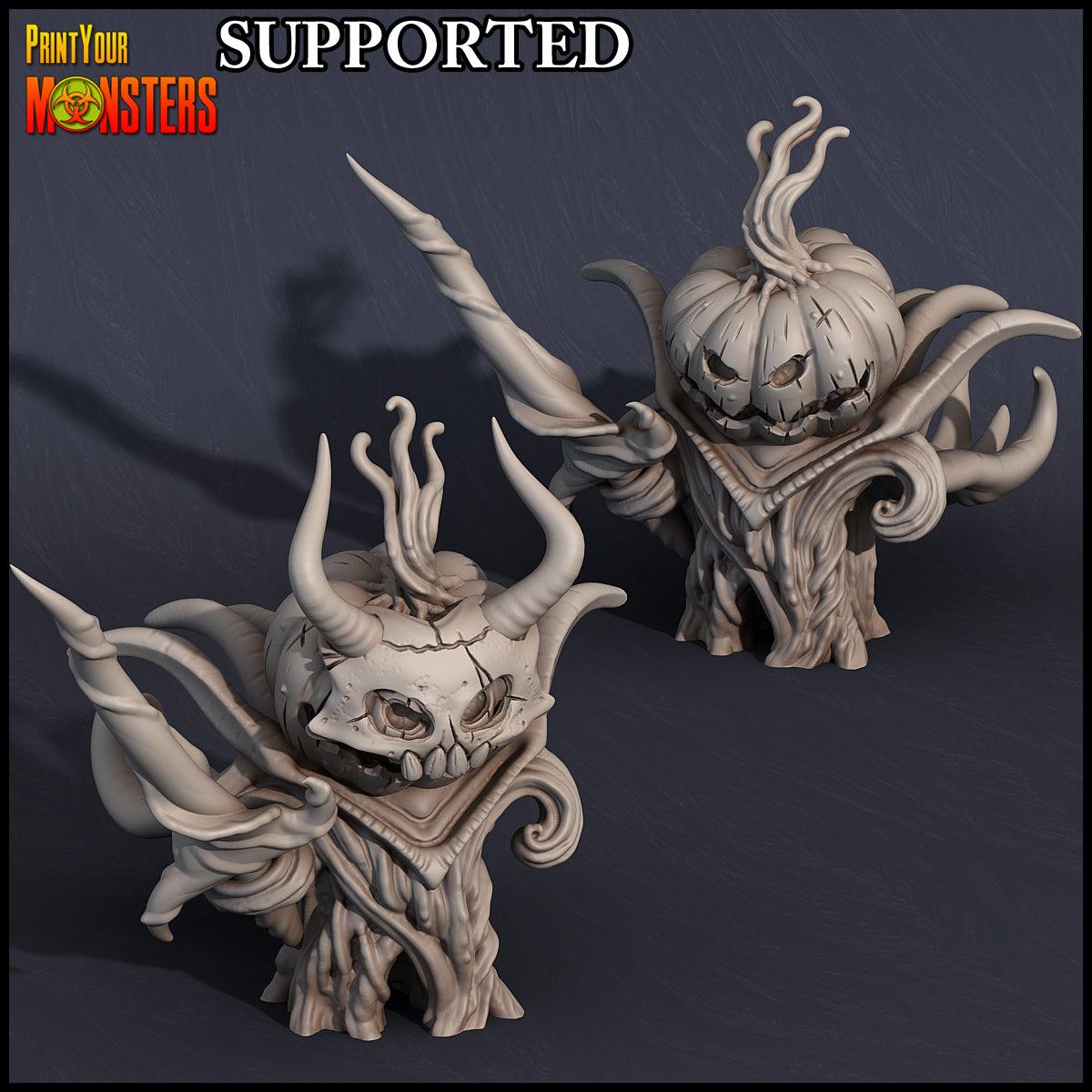 3D Printed Print Your Monsters Pumpkin Lord Pumpkins Attack Pack 28mm - 32mm D&D Wargaming - 3D Printing Boss