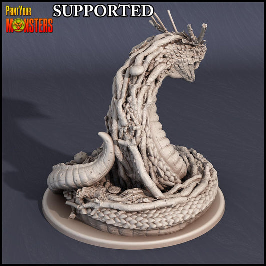 3D Printed Print Your Monsters Swamp Snake Swamp Invasion 28mm - 32mm D&D Wargaming - 3D Printing Boss