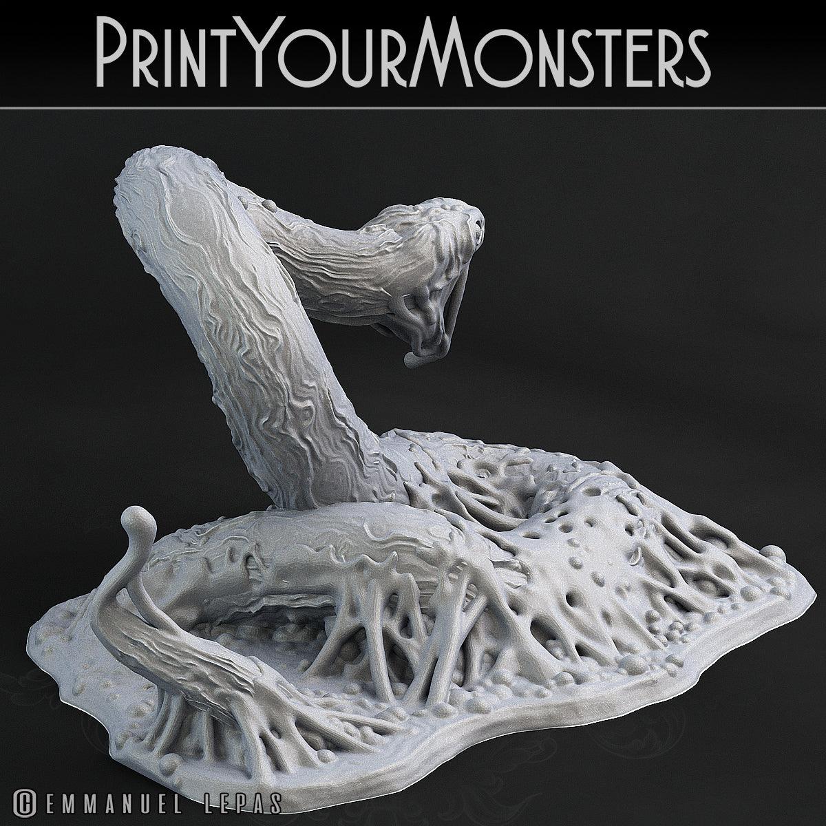 3D Printed Print Your Monsters Viper Ooze Total Serpents 28mm - 32mm D&D Wargaming - 3D Printing Boss