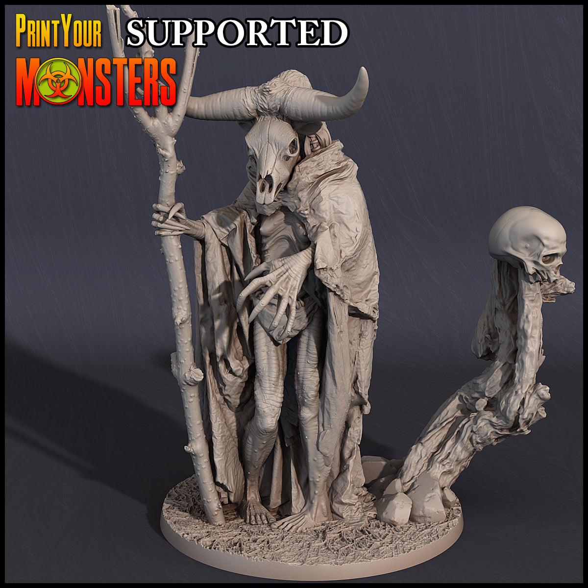 3D Printed Print Your Monsters Witches Pack Set 28mm - 32mm D&D Wargaming - 3D Printing Boss