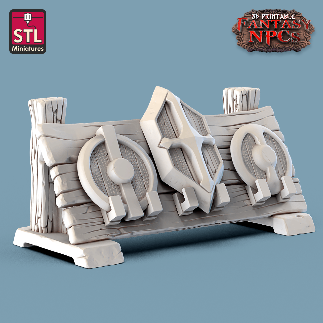 3D Printed STL Miniatures Armour Merchant Set Fantasy NPC 28mm - 32mm War Gaming D&D - 3D Printing Boss