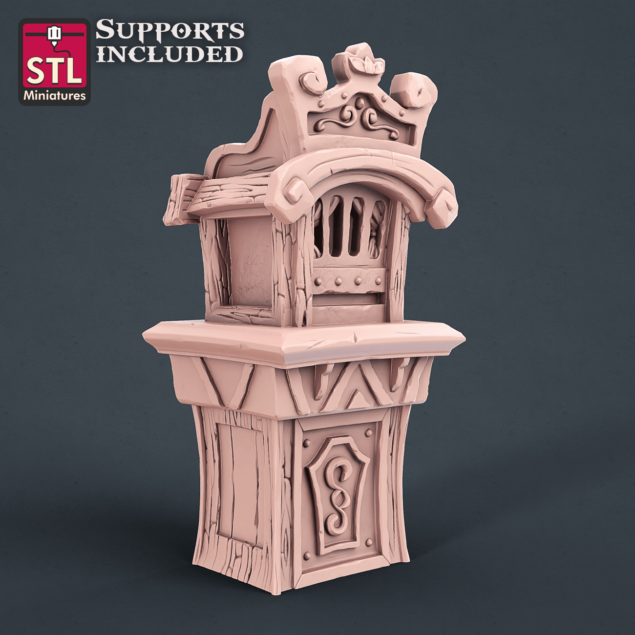 3D Printed STL Miniatures Carnival Set 28mm - 32mm War Gaming D&D - 3D Printing Boss
