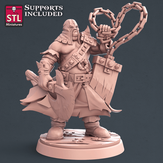 3D Printed STL Miniatures Executioner Set 28mm - 32mm War Gaming D&D - 3D Printing Boss