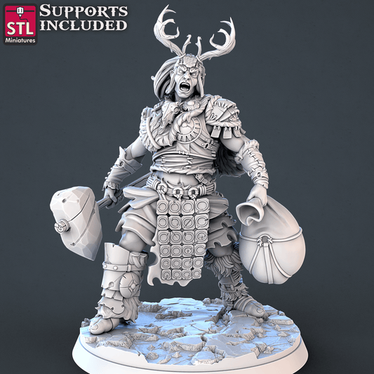 3D Printed STL Miniatures Frost Giants Set | 28 - 32mm War Gaming D&D - 3D Printing Boss
