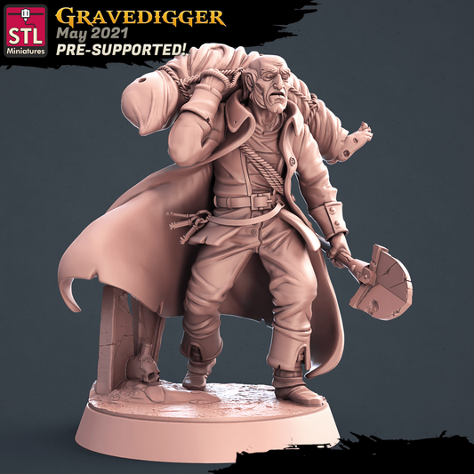 3D Printed STL Miniatures Graveyard Set 28mm - 32mm War Gaming D&D - 3D Printing Boss