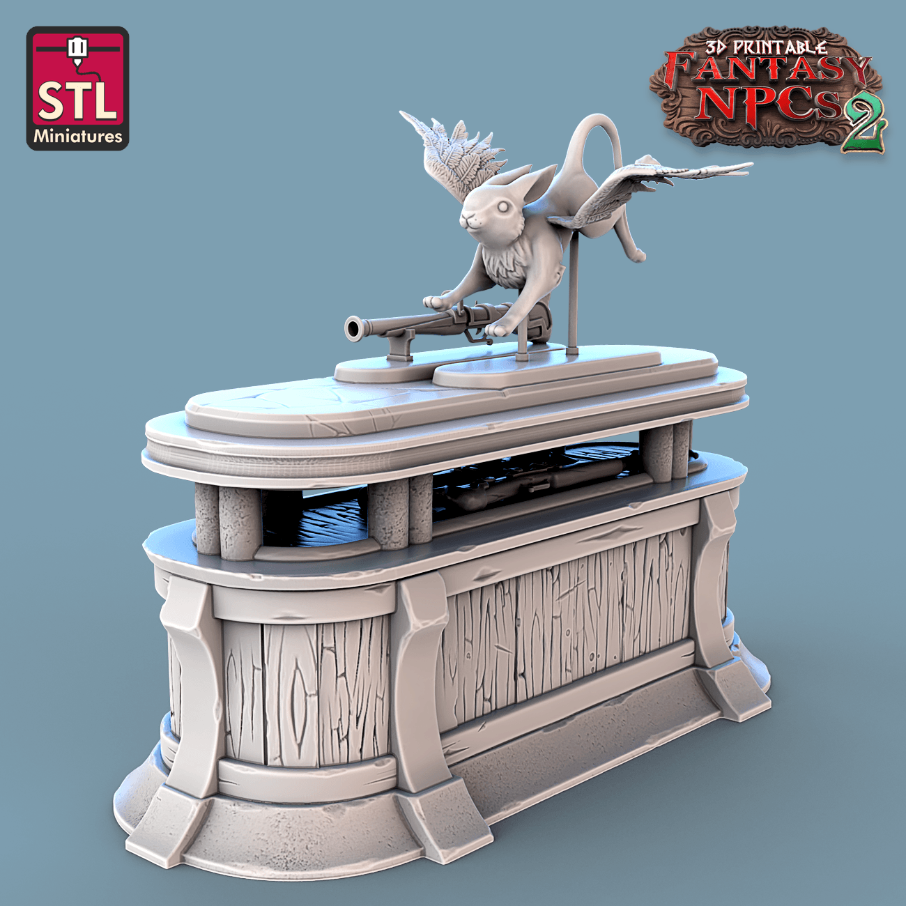 3D Printed STL Miniatures Trophy Hunter Set Fantasy NPC 2 | 28 - 32mm War Gaming D&D - 3D Printing Boss