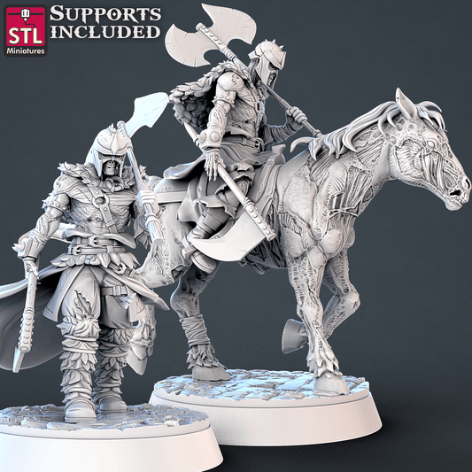 3D Printed STL Miniatures Undead Set 28mm - 32mm War Gaming D&D - 3D Printing Boss