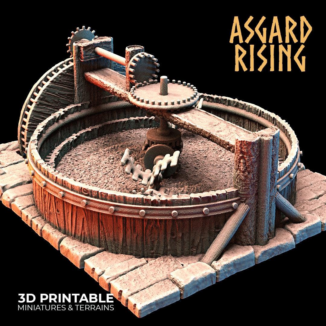 Charming Terrain 3D printed terrain (28mm) Steam Mash Mixer 3D Printed Asgard Rising Dwarf Distillery and Brewery Set 28mm - 32mm